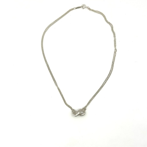 Tiffany & Co Sterling Silver Infinity Pendant Necklace - Picture 2 of 7
